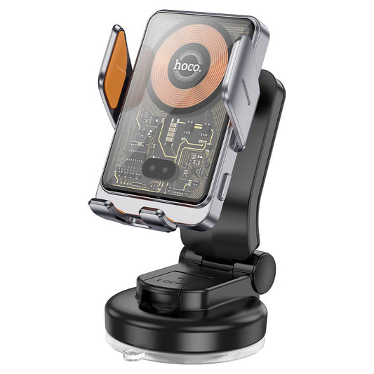 Caricabatterie Auto Wireless HOCO HW8, 15W, 1.67A, Nero