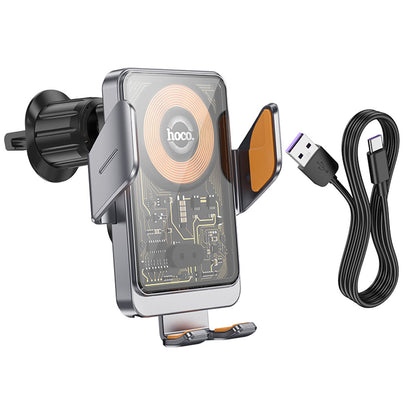 Caricabatterie Auto Wireless HOCO HW7, 15W, 1.67A, Nero