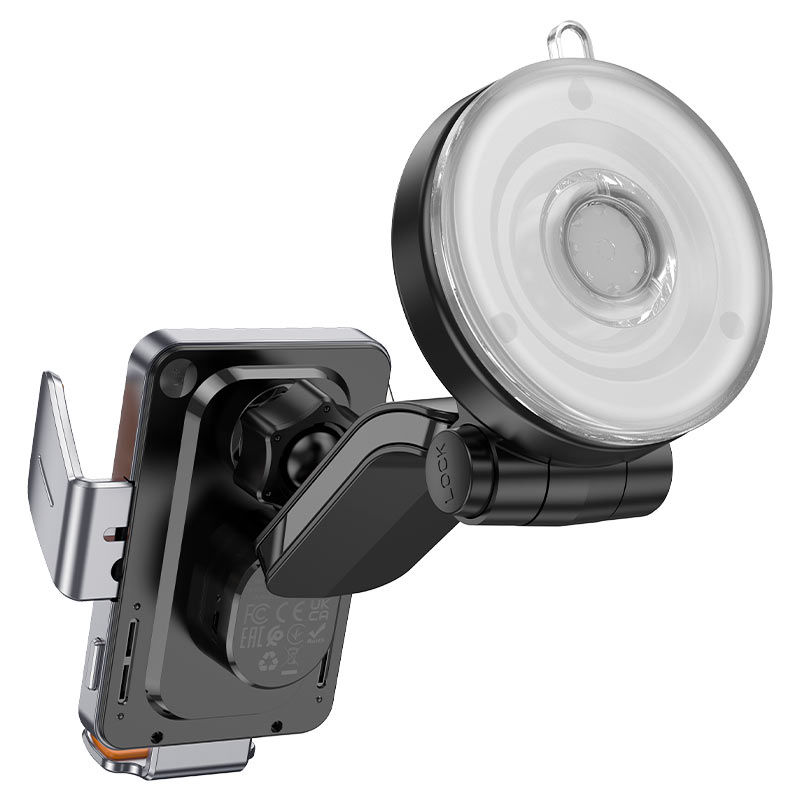 Caricabatterie Auto Wireless HOCO HW8, 15W, 1.67A, Nero