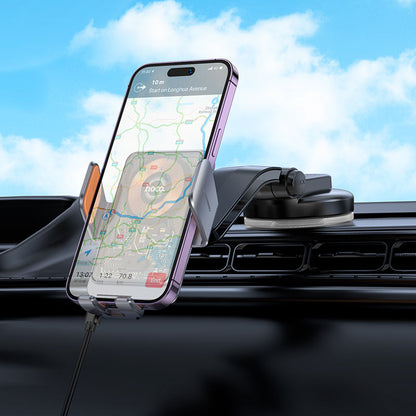 Caricabatterie Auto Wireless HOCO HW8, 15W, 1.67A, Nero