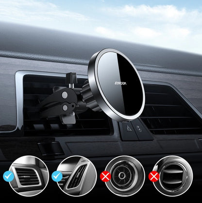 Caricabatterie Auto Wireless Joyroom JR-ZS240 Air Vent, 15W, 1.67A, Nero