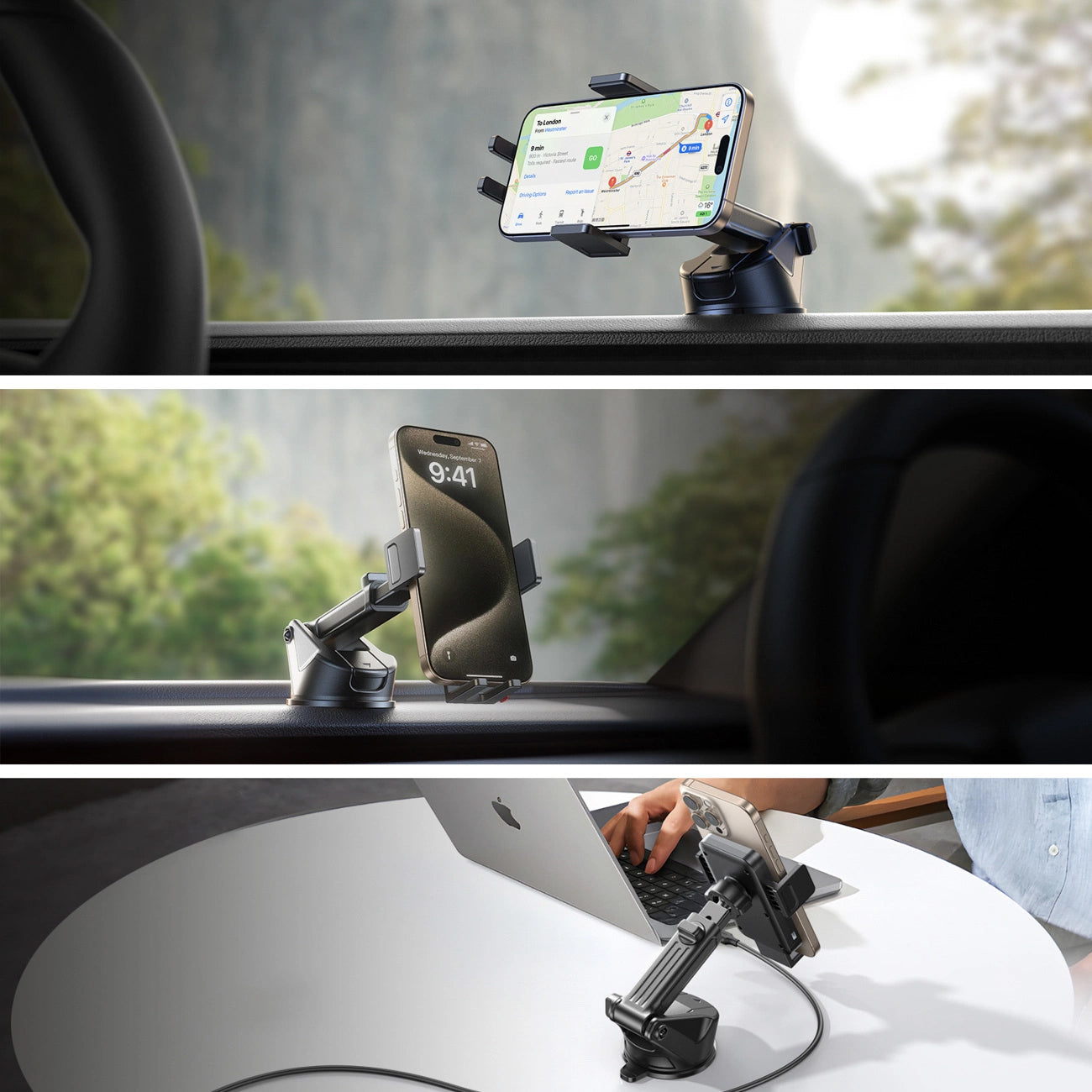 Joyroom JR-ZS241S Wireless Car Charger, 15W, 1.67A, Black
