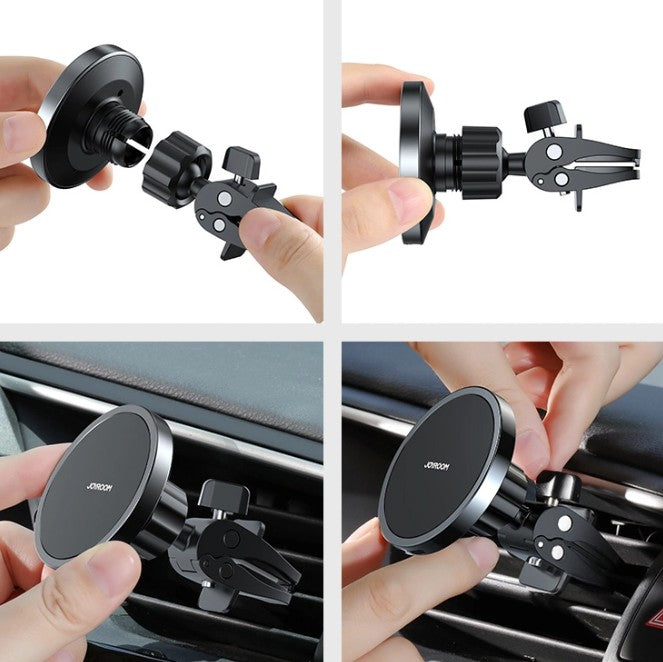 Caricabatterie Auto Wireless Joyroom JR-ZS240 Air Vent, 15W, 1.67A, Nero