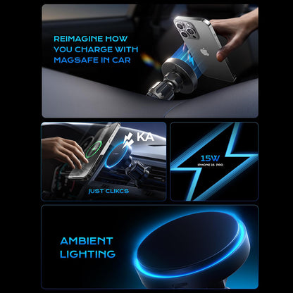 Caricabatterie Auto Wireless Lisen, 15W, 1.67A, Nero YL0223070007