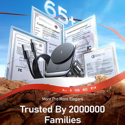 Caricabatterie Auto Wireless Lisen, 15W, 1.67A, Nero YL0223070009