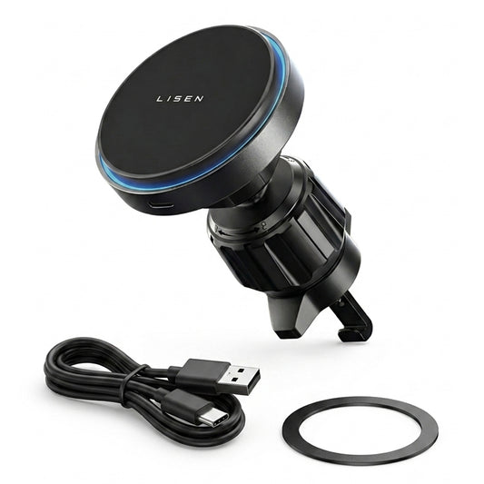 Caricatore Auto Wireless Lisen, 15W, 1.67A, Nero YL0225070006