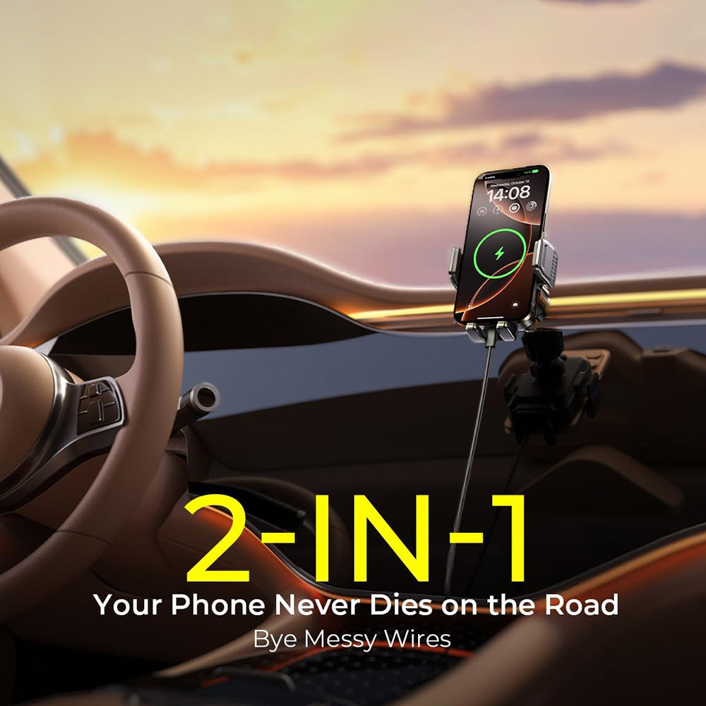 Caricabatterie Auto Wireless Lisen W605, 15W, 1.67A, Nero YL0225030014