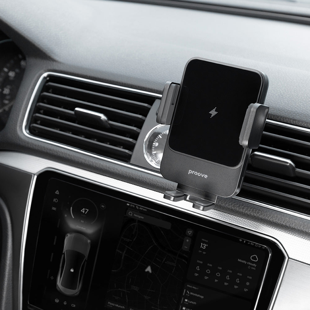 Caricabatterie Auto Wireless Proove Sonic, 15W, 1.67A, Grigio WHSN15002001