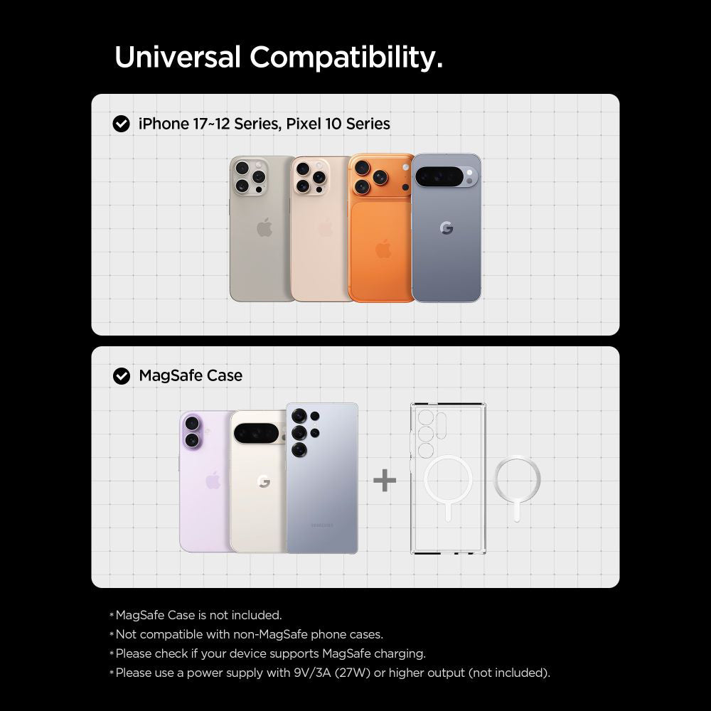 Caricabatterie Auto Wireless Spigen EV15MAQ Essential, 15W, 1.67A, Nero ACP10513