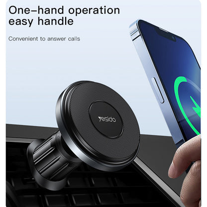 Caricabatterie Auto Wireless Yesido C190, 15W, 1.67A, Nero