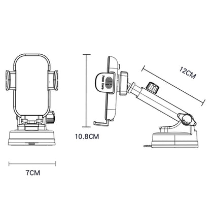 Caricabatterie Auto Wireless Yesido C197, 15W, 1.67A, Nero