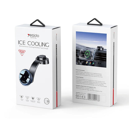 Caricabatterie Auto Wireless Yesido C311, 15W, 1.67A, Nero