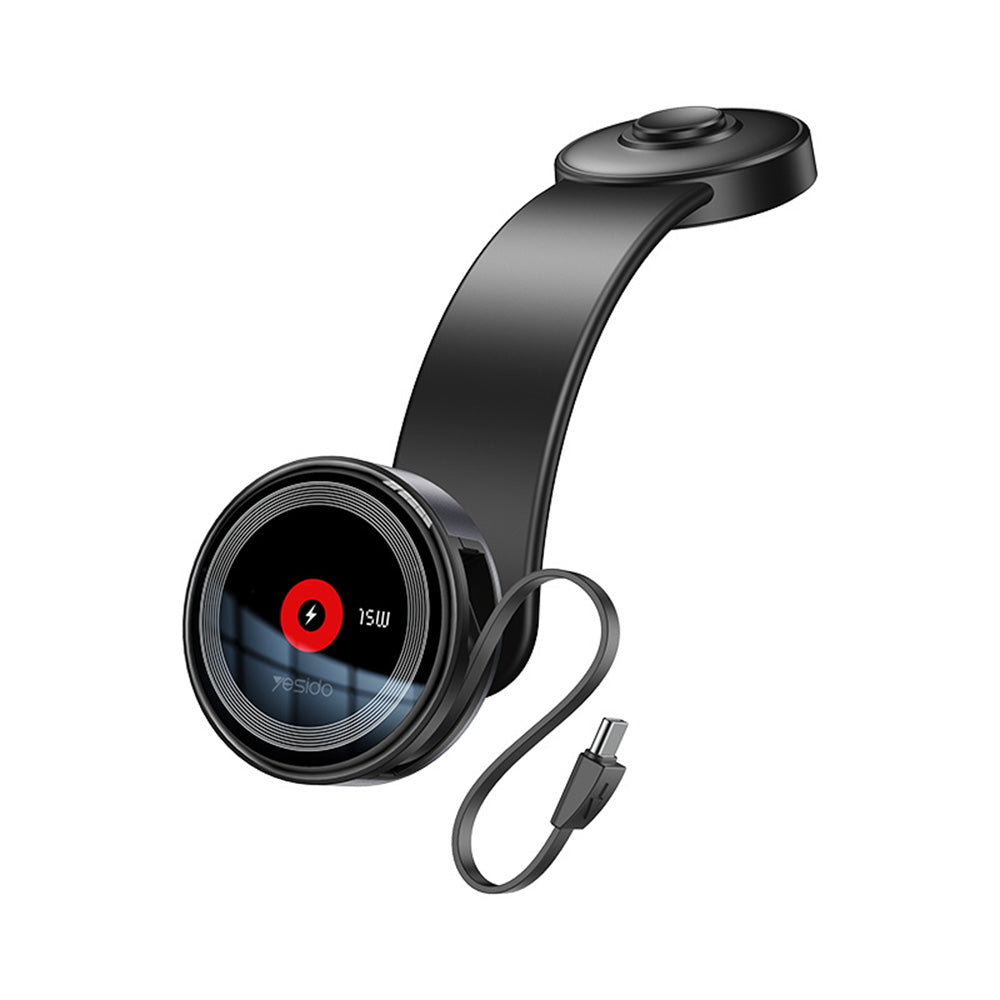 Caricabatterie Auto Wireless Yesido C314, 15W, 1.67A, Nero