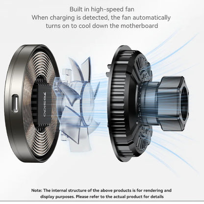 Caricabatterie Auto Wireless Yesido C315, 15W, 1.67A, Nero