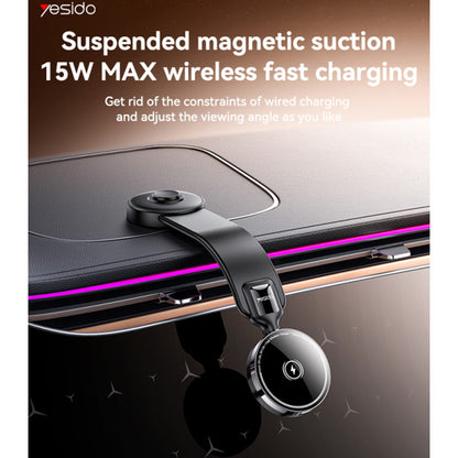 Caricabatterie Auto Wireless Yesido C316, 15W, 1.67A, Nero
