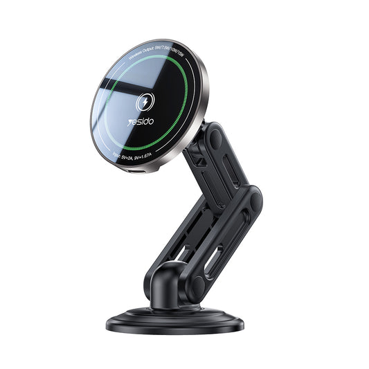 Caricatore Auto Wireless Yesido C317, 15W, 1.67A, Nero
