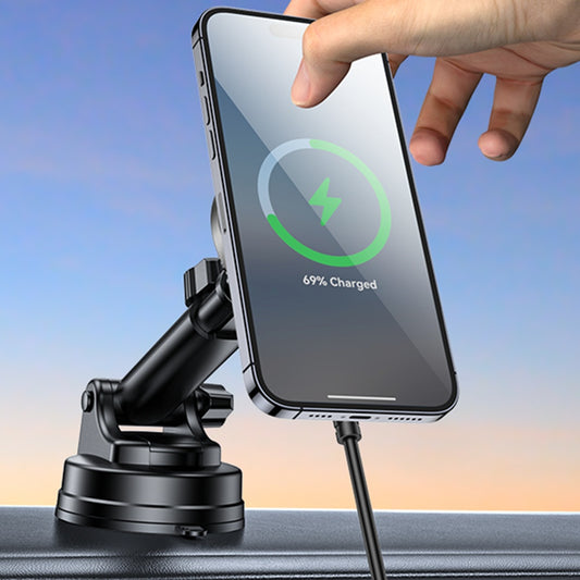 Caricabatterie Auto Wireless Yesido DS30, 15W, 1.67A, Nero