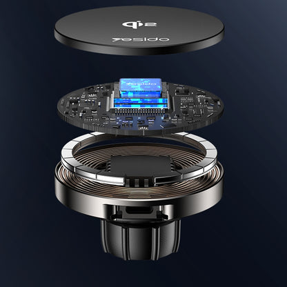 Caricabatterie Auto Wireless Yesido DS30, 15W, 1.67A, Nero