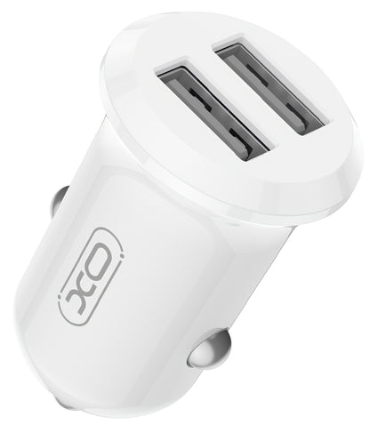 Caricabatterie Auto XO Design CC67, 12W, 2.4A, 2 x USB-A, Bianco
