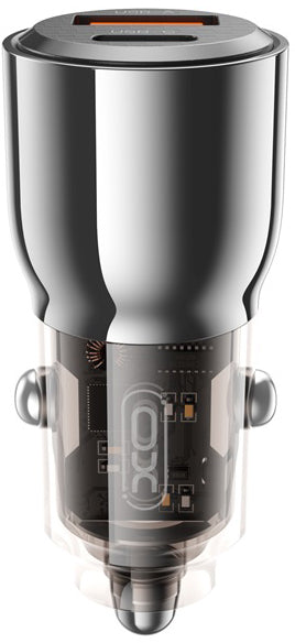 Caricabatterie Auto XO Design CC58, 95W, 3.25A, 1 x USB-A - 1 x USB-C, Nero