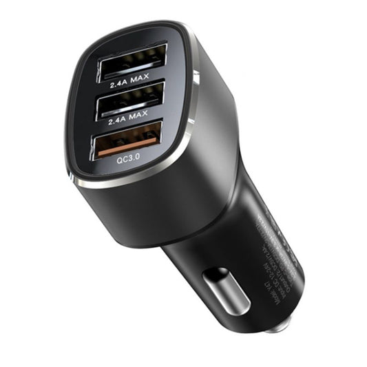 Caricabatterie Auto Yesido Y46, 42W, 3A, 3 x USB-A, Nero