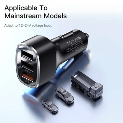 Caricabatterie Auto Yesido Y46, 42W, 3A, 3 x USB-A, Nero