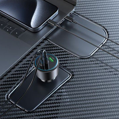 Caricabatterie Auto Yesido Y59, 200W, 5A, 1 x USB-A - 2 x USB-C, Nero