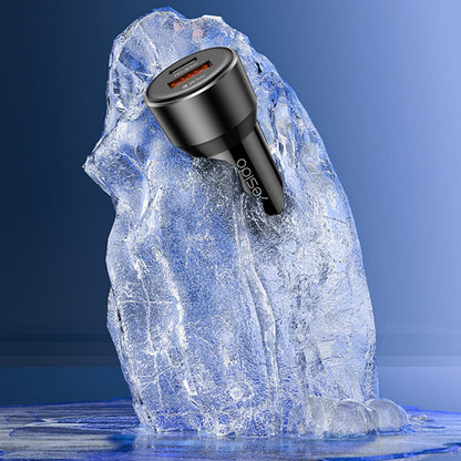 Caricabatterie Auto Yesido Y64, 50W, 3A, 1 x USB-A - 1 x USB-C, Nero