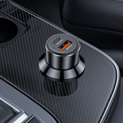 Caricabatterie Auto Yesido Y64, 50W, 3A, 1 x USB-A - 1 x USB-C, Nero