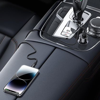 Caricabatterie Auto Yesido Y65, 100W, 5A, 1 x USB-A - 1 x USB-C, Nero