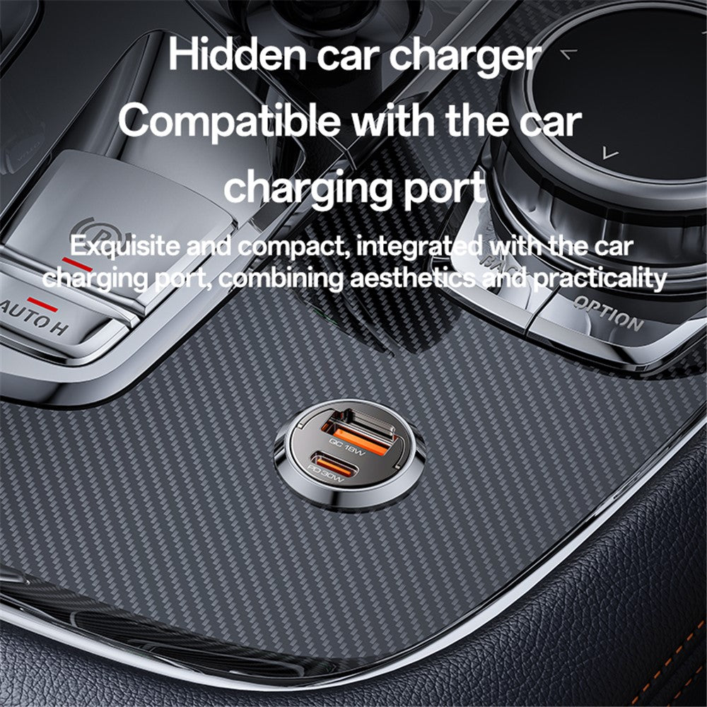 Caricabatterie Auto Yesido Y68, 30W, 3A, 1 x USB-A - 1 x USB-C, Nero