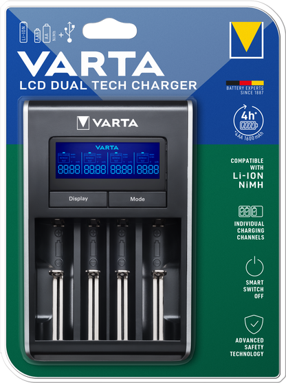 Caricabatterie Batterie Varta, AA / AAA, Nero