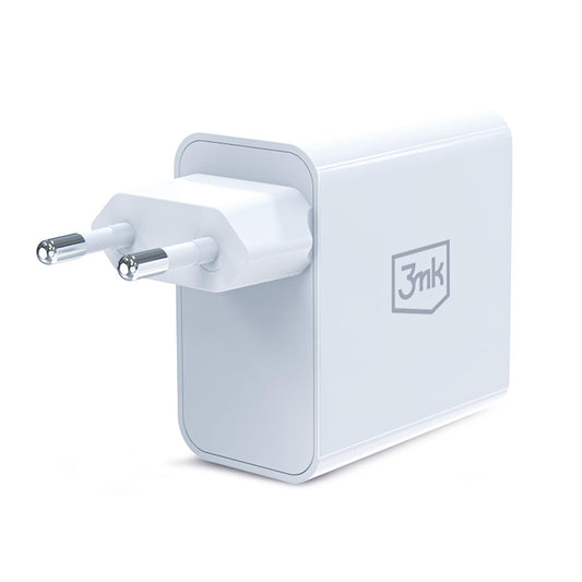 Caricatore da rete 3MK FlowPower, 45W, 1 x USB-A - 1 x USB-C, Bianco