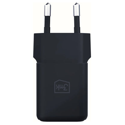 Caricabatterie Retea 3MK Hyper, 20W, 3A, 1 x USB-A - 1 x USB-C, Nero