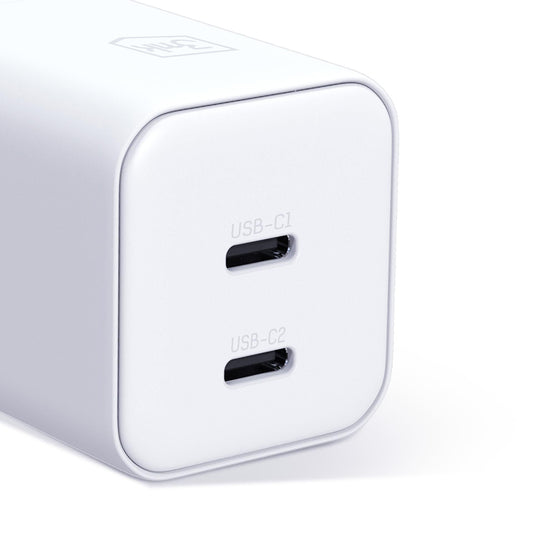 Caricatore da rete 3MK Hyper, 45W, 2 x USB-C, Bianco