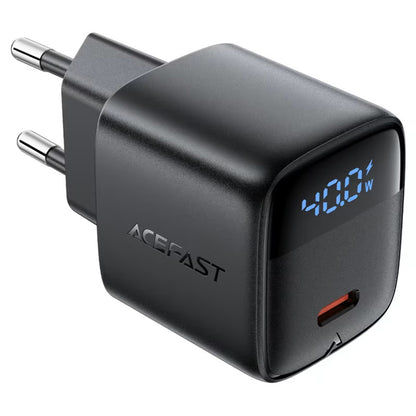 Caricabatterie Retea Acefast A135 Display, 45W, 3A, 1 x USB-C, Nero