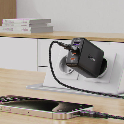 Caricatore da rete Acefast A61, 45W, 3A, 2 x USB-A - 2 x USB-C, Nero