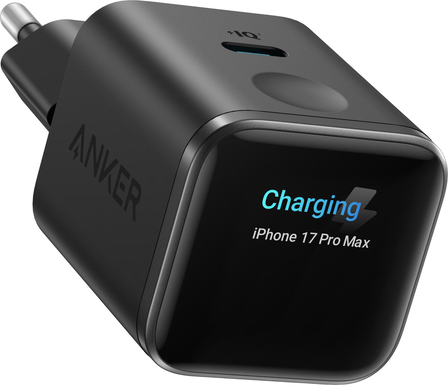 Caricatore da rete Anker Nano Display, 45W, 3A, 1 x USB-C, Nero A121DG11