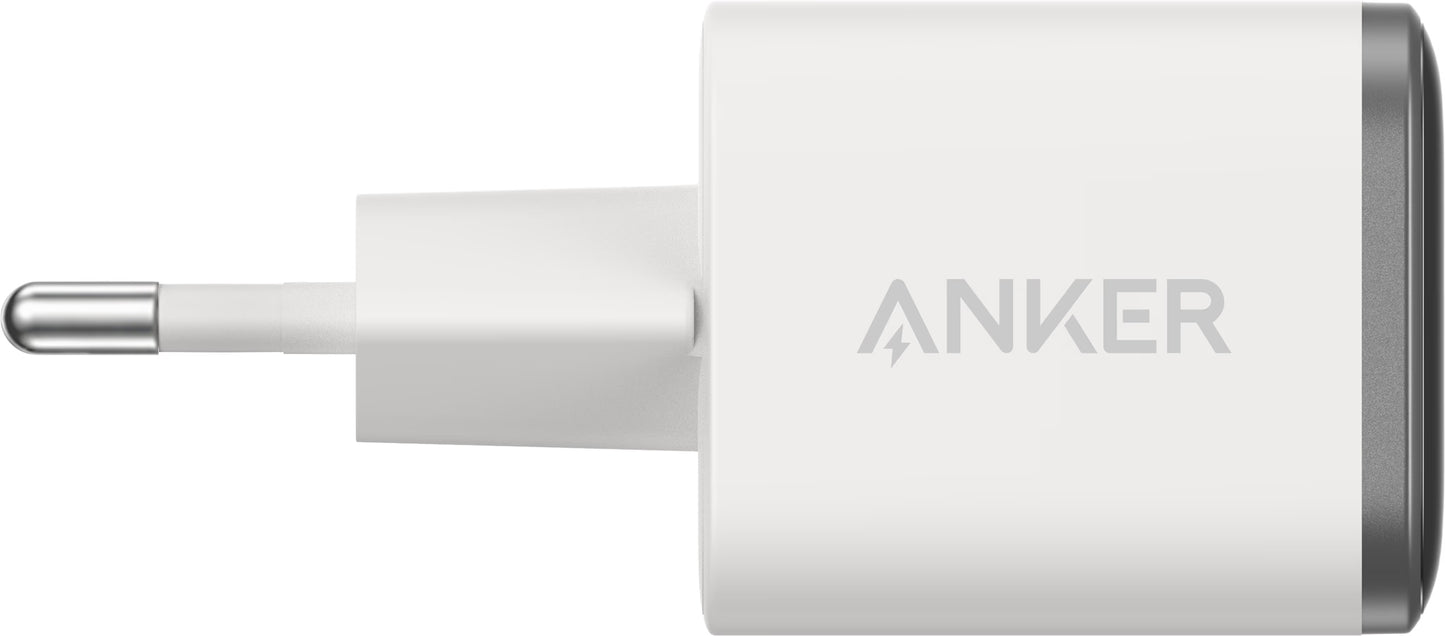 Caricatore da rete Anker Nano Display, 45W, 3A, 1 x USB-C, Bianco A121DG21