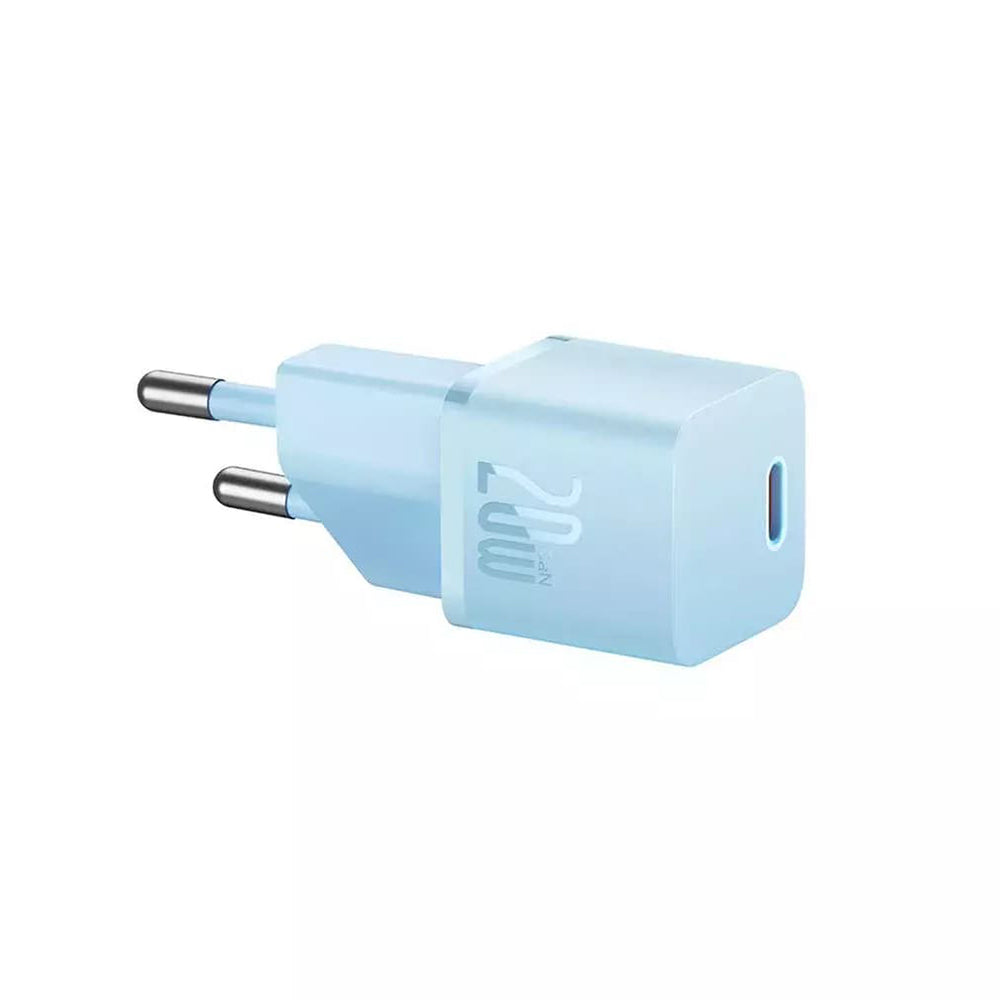 Baseus GaN Mini 1C Network Charger, 20W, 3A, 1 x USB-C, Blue CCGN050103
