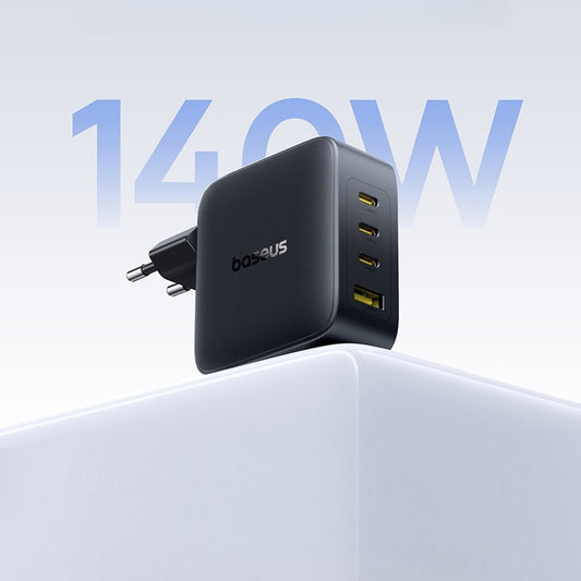 Caricabatterie Rete Baseus EnerFill FH11, 140W, 5A, 1 x USB-A - 3 x USB-C, Nero E0121J00