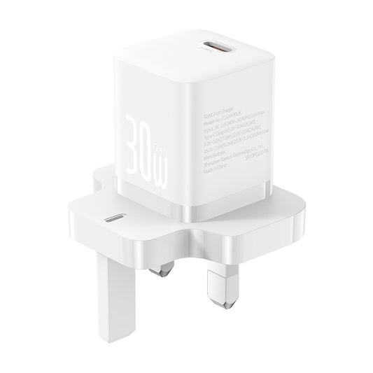 Caricabatterie Retea Baseus GaN5 UK, 30W, 3A, 1 x USB-C, Bianco P10110906213-00
