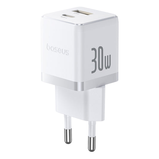 Caricabatterie Rete Baseus Palm, 30W, 3A, 1 x USB-A - 1 x USB-C, Bianco P1011160A213-00
