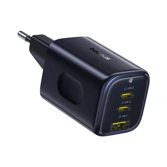 Caricabatterie Rete Baseus PicoGo AE11, 67W, 1 x USB-A - 2 x USB-C, Nero E0121200