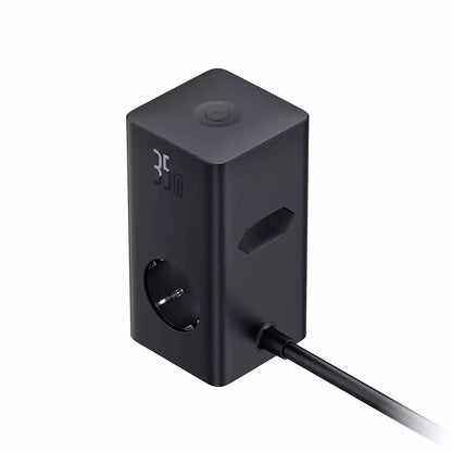 Caricabatterie Rete Baseus PowerCombo, 35W, 5A, 2 x USB-A - 2 x USB-C - 3 x Schuko, Nero, Ricondizionato E00023606113-00