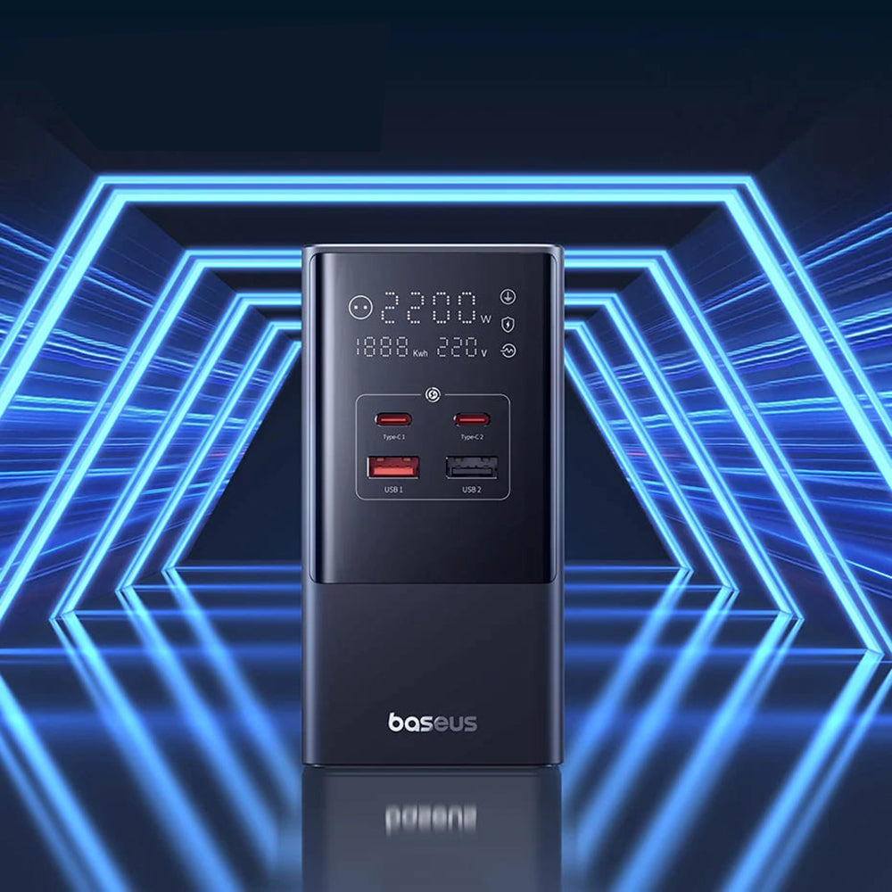 Caricabatterie Rete Baseus PowerCombo, 35W, 5A, 2 x USB-A - 2 x USB-C - 3 x Schuko, Nero, Ricondizionato E00023606113-00