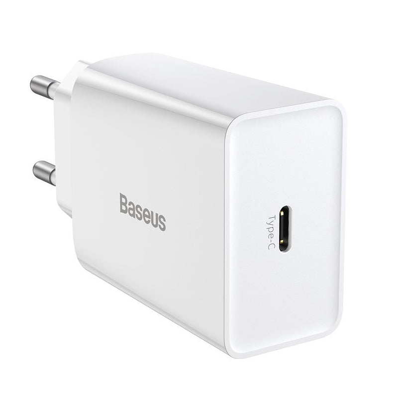 Caricabatterie da Rete Baseus Speed Mini, 20W, 3A, 1 x USB-C, Bianco CCFS-SN02