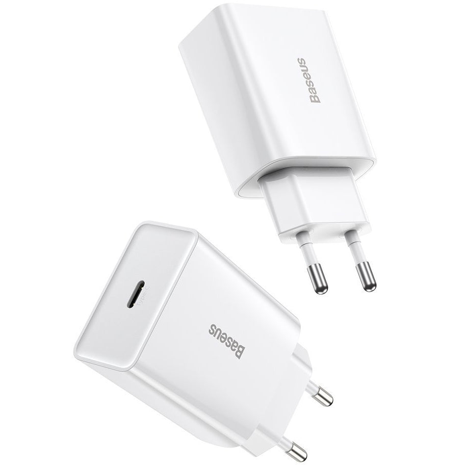 Caricabatterie da Rete Baseus Speed Mini, 20W, 3A, 1 x USB-C, Bianco CCFS-SN02