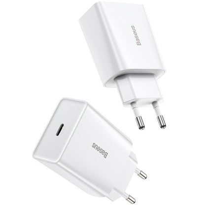 Caricabatterie da Rete Baseus Speed Mini, 20W, 3A, 1 x USB-C, Bianco CCFS-SN02