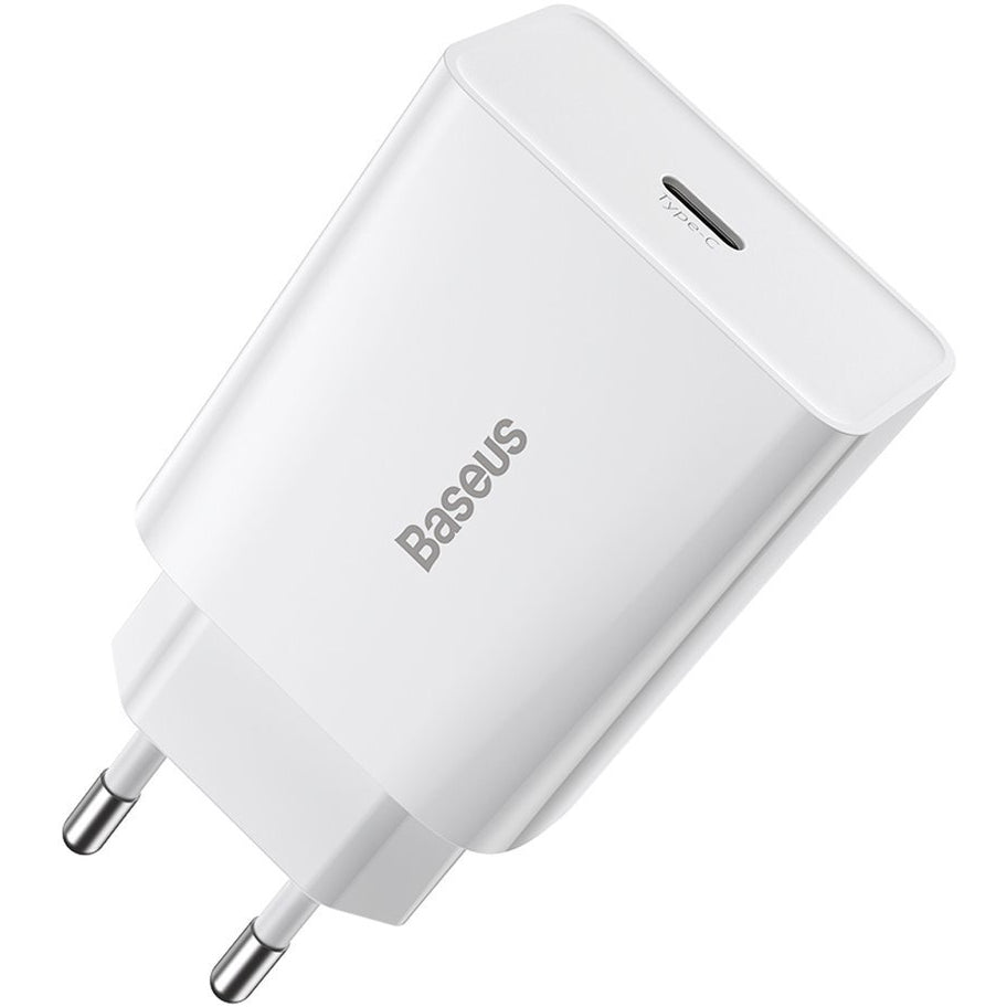 Caricabatterie da Rete Baseus Speed Mini, 20W, 3A, 1 x USB-C, Bianco CCFS-SN02